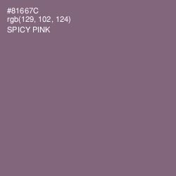 #81667C - Spicy Pink Color Image