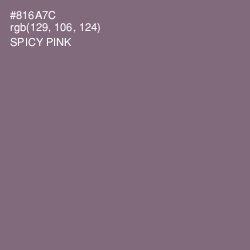 #816A7C - Spicy Pink Color Image