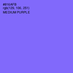 #816AFB - Medium Purple Color Image