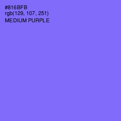 #816BFB - Medium Purple Color Image