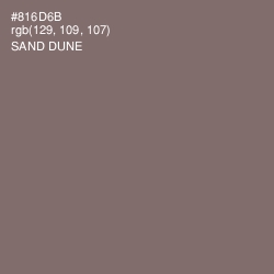#816D6B - Sand Dune Color Image
