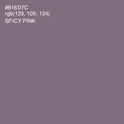 #816D7C - Spicy Pink Color Image