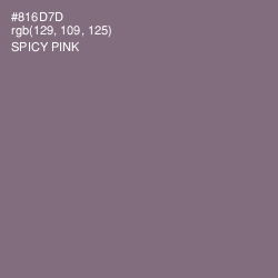 #816D7D - Spicy Pink Color Image