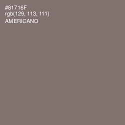 #81716F - Americano Color Image