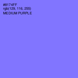 #8174FF - Medium Purple Color Image