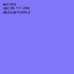 #8175F9 - Medium Purple Color Image