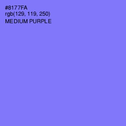 #8177FA - Medium Purple Color Image