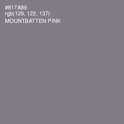 #817A89 - Mountbatten Pink Color Image