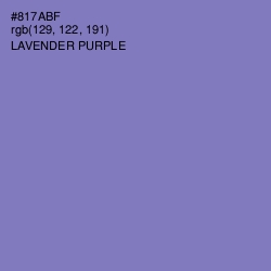 #817ABF - Lavender Purple Color Image