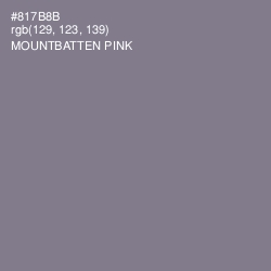 #817B8B - Mountbatten Pink Color Image