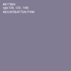 #817B94 - Mountbatten Pink Color Image