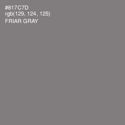 #817C7D - Friar Gray Color Image