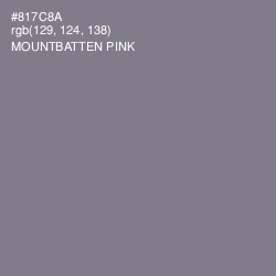 #817C8A - Mountbatten Pink Color Image