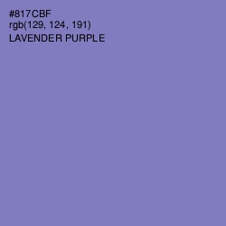 #817CBF - Lavender Purple Color Image