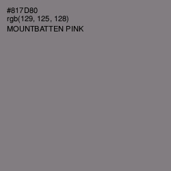 #817D80 - Mountbatten Pink Color Image