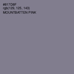 #817D8F - Mountbatten Pink Color Image