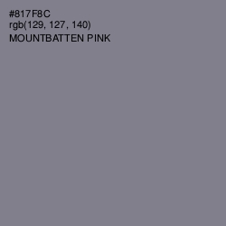 #817F8C - Mountbatten Pink Color Image