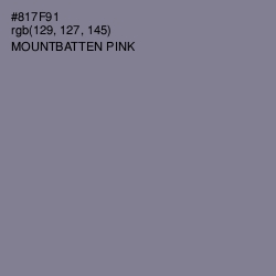 #817F91 - Mountbatten Pink Color Image