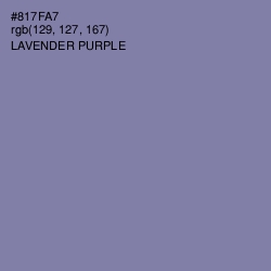 #817FA7 - Lavender Purple Color Image