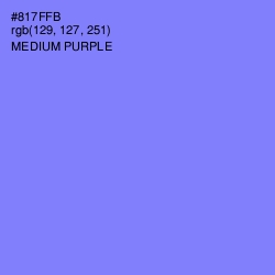 #817FFB - Medium Purple Color Image