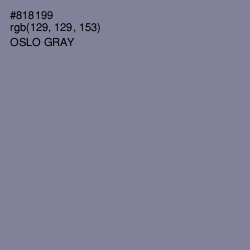 #818199 - Oslo Gray Color Image