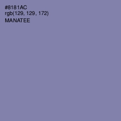 #8181AC - Manatee Color Image