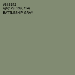 #818B72 - Battleship Gray Color Image