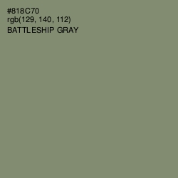 #818C70 - Battleship Gray Color Image