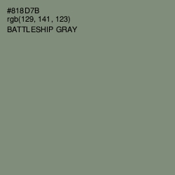 #818D7B - Battleship Gray Color Image