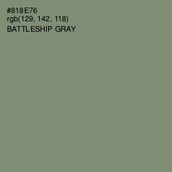 #818E76 - Battleship Gray Color Image