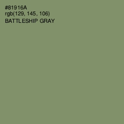 #81916A - Battleship Gray Color Image