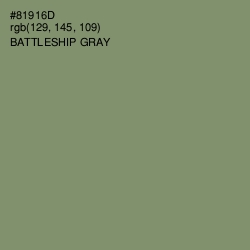 #81916D - Battleship Gray Color Image