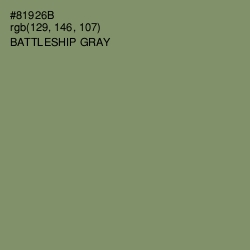 #81926B - Battleship Gray Color Image