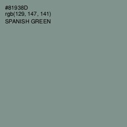 #81938D - Spanish Green Color Image