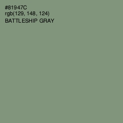 #81947C - Battleship Gray Color Image