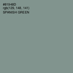 #81948D - Spanish Green Color Image