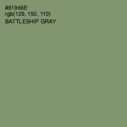 #81966E - Battleship Gray Color Image