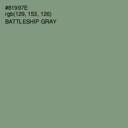 #81997E - Battleship Gray Color Image