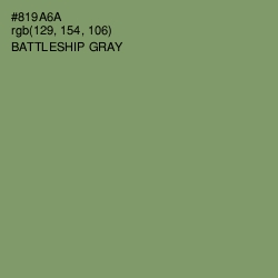 #819A6A - Battleship Gray Color Image