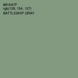 #819A7F - Battleship Gray Color Image