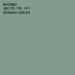 #819B8D - Spanish Green Color Image