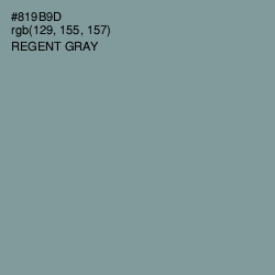 #819B9D - Regent Gray Color Image