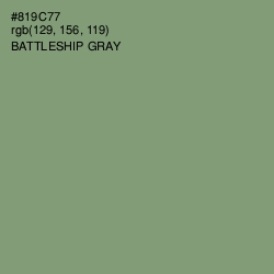 #819C77 - Battleship Gray Color Image