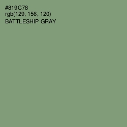 #819C78 - Battleship Gray Color Image