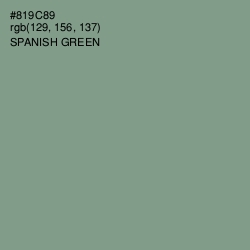#819C89 - Spanish Green Color Image