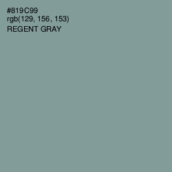 #819C99 - Regent Gray Color Image