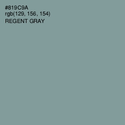 #819C9A - Regent Gray Color Image