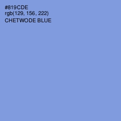 #819CDE - Chetwode Blue Color Image