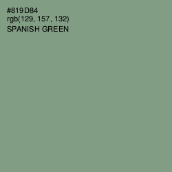 #819D84 - Spanish Green Color Image