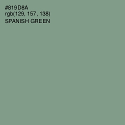 #819D8A - Spanish Green Color Image